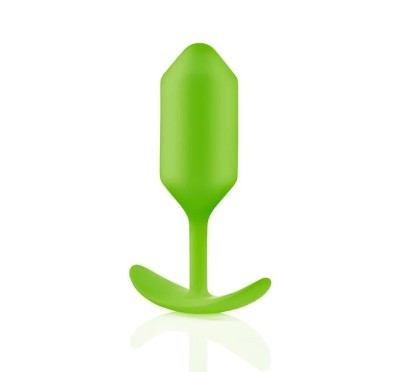 Plug analny - B-Vibe Snug Plug 3 Lime